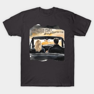 Nothing Good Starts In A Getaway Car Watercolour T-Shirt